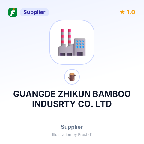 GUANGDE ZHIKUN BAMBOO INDUSRTY CO. LTD – summary card, no photo uploaded yet