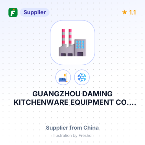 GUANGZHOU DAMING KITCHENWARE EQUIPMENT CO., LTD – summary card, no photo uploaded yet