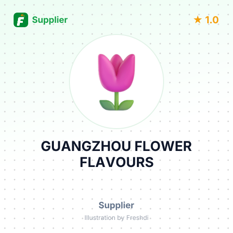 GUANGZHOU FLOWER FLAVOURS – summary card, no photo uploaded yet