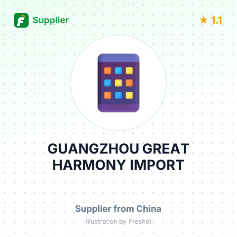 GUANGZHOU GREAT HARMONY IMPORT – summary card, no photo uploaded yet