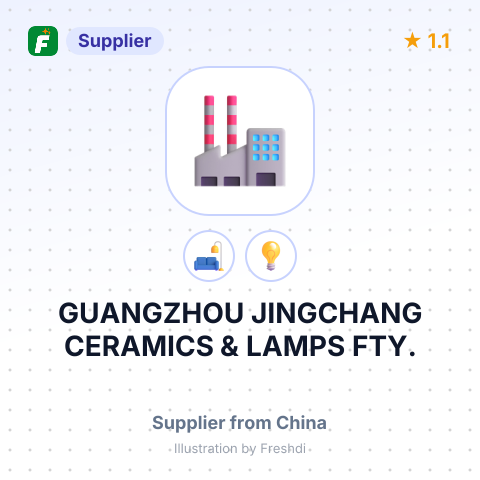 GUANGZHOU JINGCHANG CERAMICS & LAMPS FTY. – summary card, no photo uploaded yet