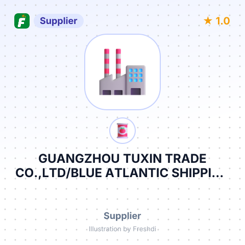 GUANGZHOU TUXIN TRADE CO.,LTD/BLUE ATLANTIC SHIPPING AND CARGO LLC – summary card, no photo uploaded yet