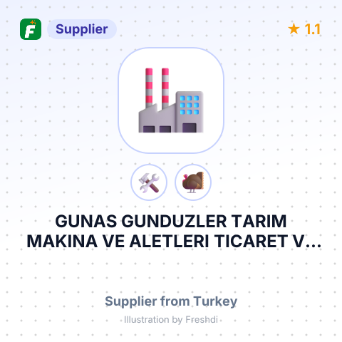 GUNAS GUNDUZLER TARIM MAKINA VE ALETLERI TICARET VE SANAYI ANONIM SIRKETI – summary card, no photo uploaded yet