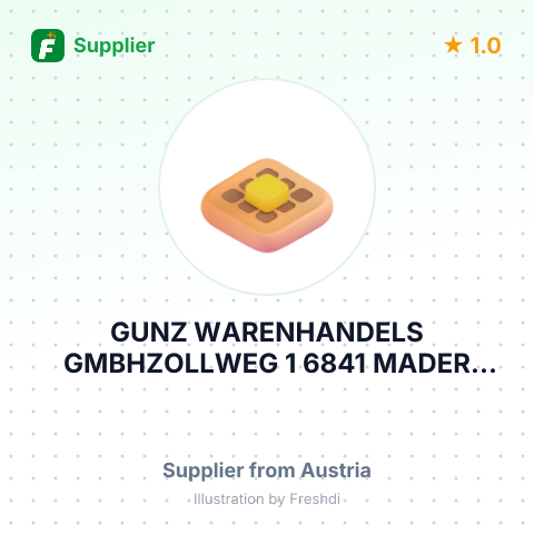 GUNZ WARENHANDELS GMBHZOLLWEG 1 6841 MADER AUSTRIA – summary card, no photo uploaded yet