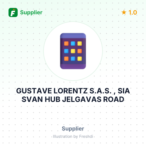 GUSTAVE LORENTZ S.A.S. , SIA SVAN HUB JELGAVAS ROAD – summary card, no photo uploaded yet