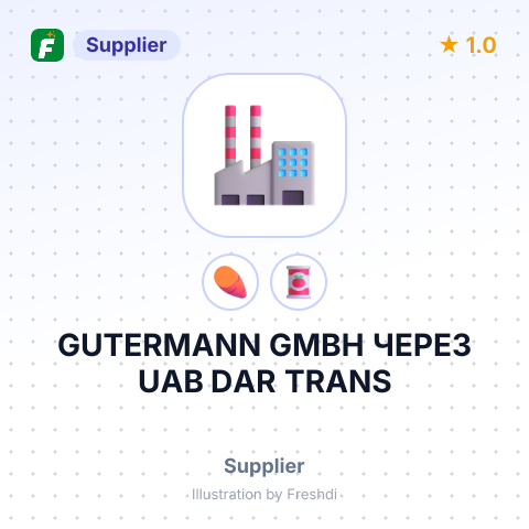 GUTERMANN GMBH ЧЕРЕЗ UAB DAR TRANS – summary card, no photo uploaded yet