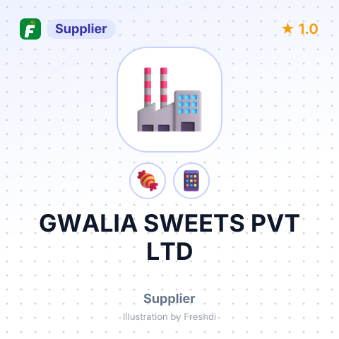 GWALIA SWEETS PVT LTD – summary card, no photo uploaded yet