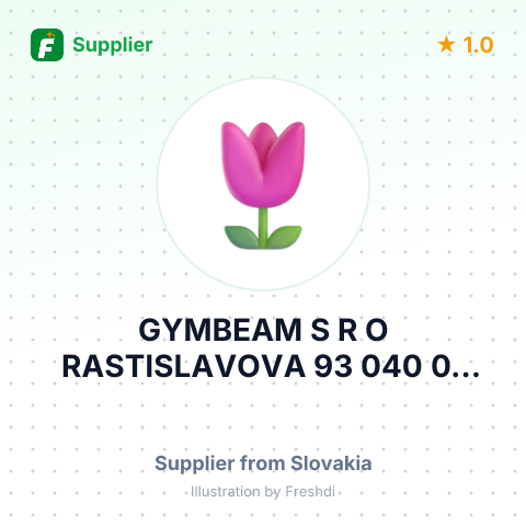 GYMBEAM S R O RASTISLAVOVA 93 040 01 KOSICE – summary card, no photo uploaded yet