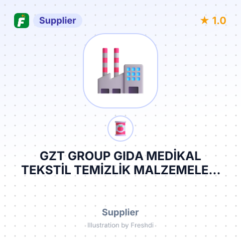 GZT GROUP GIDA MEDİKAL TEKSTİL TEMİZLİK MALZEMELERİ SANAYİ VE TİCARET LİMİTED ŞİRKETİ – summary card, no photo uploaded yet