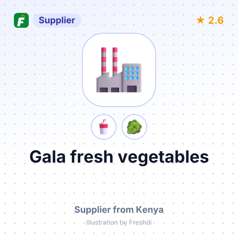 Gala fresh vegetables – summary card, no photo uploaded yet