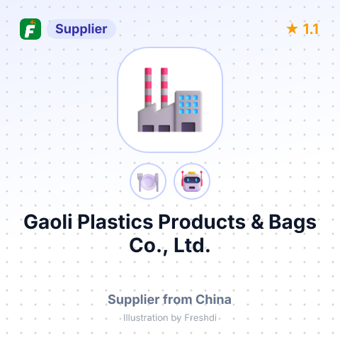 Gaoli Plastics Products & Bags Co., Ltd. – summary card, no photo uploaded yet