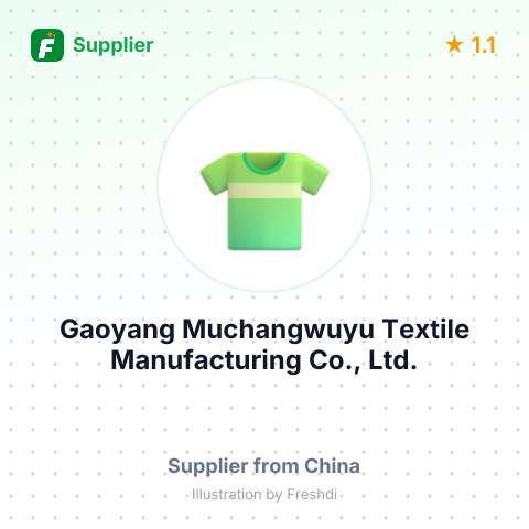 Gaoyang Muchangwuyu Textile Manufacturing Co., Ltd. – summary card, no photo uploaded yet