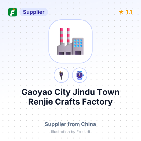Gaoyao City Jindu Town Renjie Crafts Factory – summary card, no photo uploaded yet