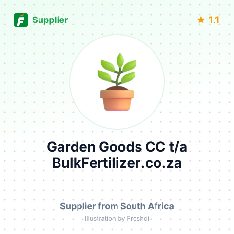 Garden Goods CC t/a BulkFertilizer.co.za – summary card, no photo uploaded yet