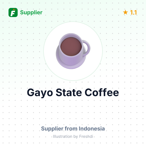 Gayo State Coffee  – summary card, no photo uploaded yet