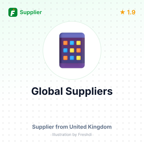 Global Suppliers – summary card, no photo uploaded yet