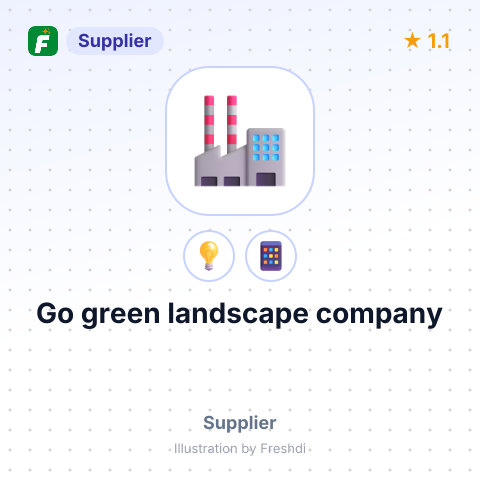 Go green landscape company – summary card, no photo uploaded yet