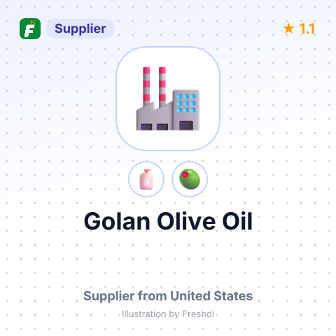 Golan Olive Oil – summary card, no photo uploaded yet