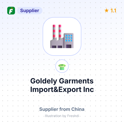 Goldely Garments Import&Export Inc – summary card, no photo uploaded yet