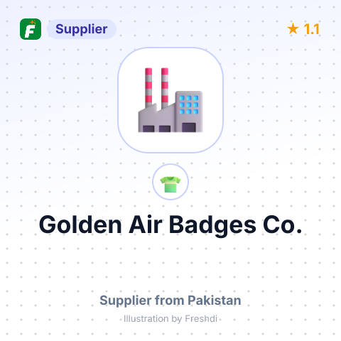Golden Air Badges Co. – summary card, no photo uploaded yet