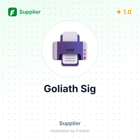 Goliath Sig – summary card, no photo uploaded yet