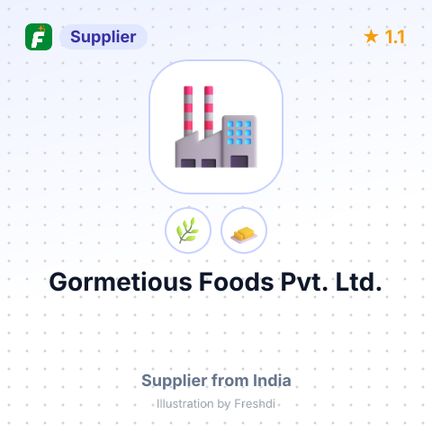 Gormetious Foods Pvt. Ltd.  – summary card, no photo uploaded yet