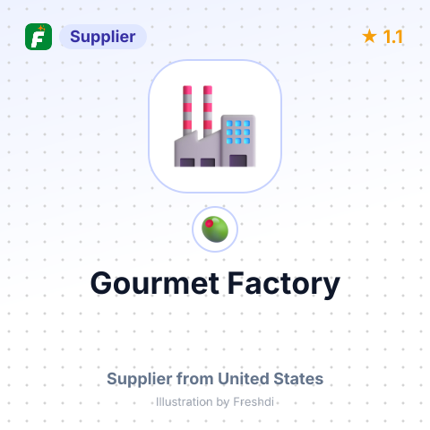 Gourmet Factory – summary card, no photo uploaded yet