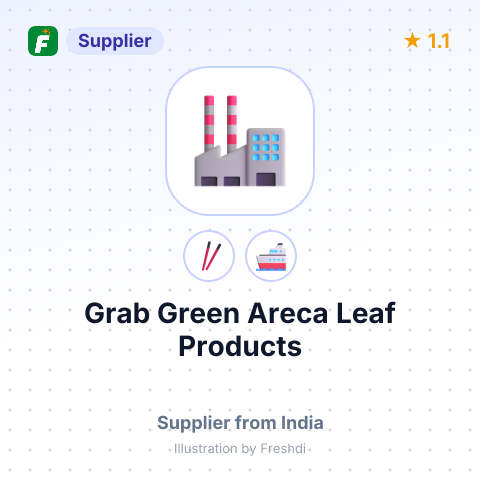 Grab Green Areca Leaf Products  – summary card, no photo uploaded yet