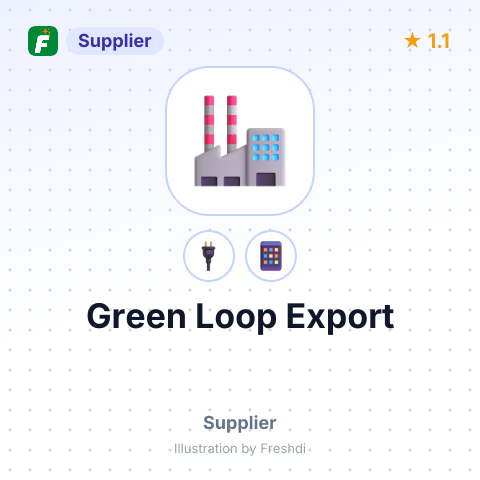 Green Loop Export – summary card, no photo uploaded yet