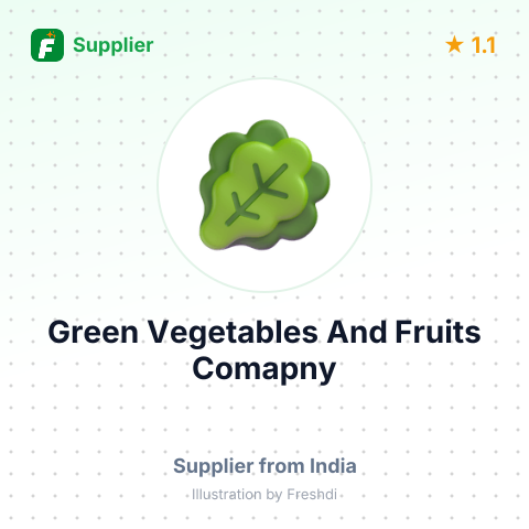Green Vegetables And Fruits Comapny – summary card, no photo uploaded yet