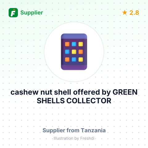 cashew nut shell offered by GREEN SHELLS COLLECTOR – summary card, no photo uploaded yet