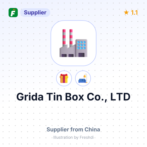Grida Tin Box Co., LTD – summary card, no photo uploaded yet