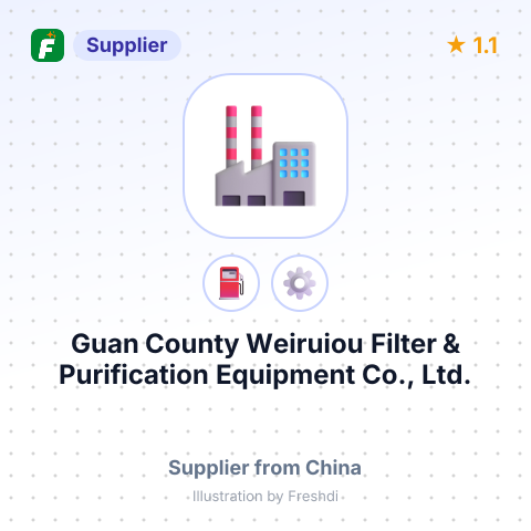 Guan County Weiruiou Filter & Purification Equipment Co., Ltd. – summary card, no photo uploaded yet