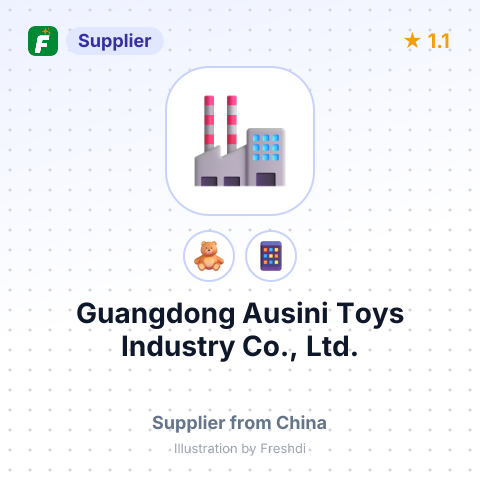 Guangdong Ausini Toys Industry Co., Ltd. – summary card, no photo uploaded yet