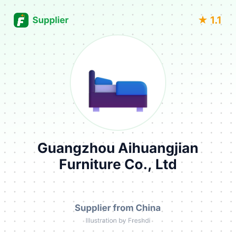 Guangzhou Aihuangjian Furniture Co., Ltd – summary card, no photo uploaded yet
