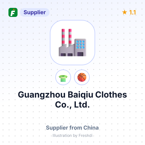Guangzhou Baiqiu Clothes Co., Ltd. – summary card, no photo uploaded yet