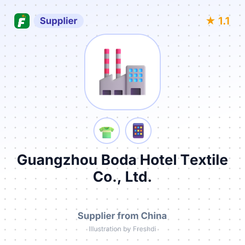 Guangzhou Boda Hotel Textile Co., Ltd. – summary card, no photo uploaded yet