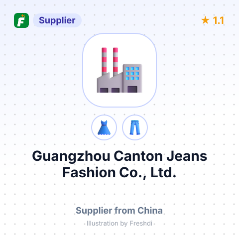 Guangzhou Canton Jeans Fashion Co., Ltd. – summary card, no photo uploaded yet