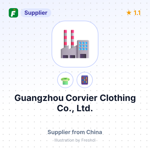 Guangzhou Corvier Clothing Co., Ltd. – summary card, no photo uploaded yet