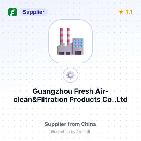 Guangzhou Fresh Air-clean&Filtration Products Co.,Ltd – summary card, no photo uploaded yet