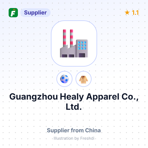 Guangzhou Healy Apparel Co., Ltd. – summary card, no photo uploaded yet