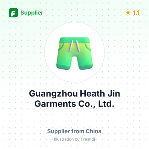 Guangzhou Heath Jin Garments Co., Ltd. – summary card, no photo uploaded yet