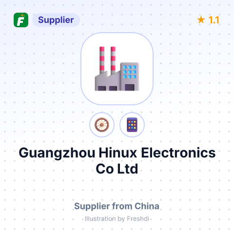 Guangzhou Hinux Electronics Co Ltd – summary card, no photo uploaded yet