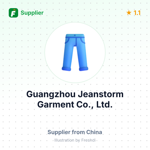 Guangzhou Jeanstorm Garment Co., Ltd. – summary card, no photo uploaded yet