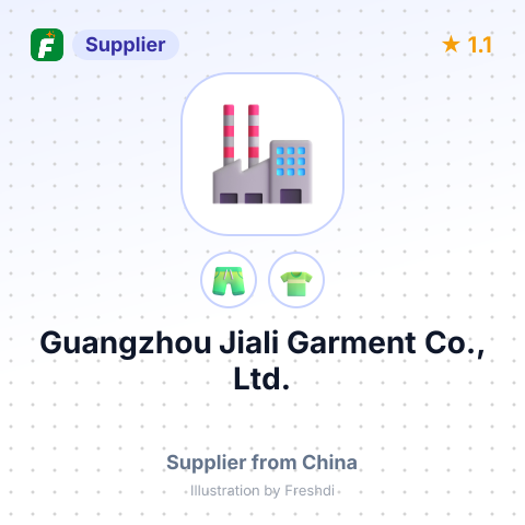 Guangzhou Jiali Garment Co., Ltd. – summary card, no photo uploaded yet