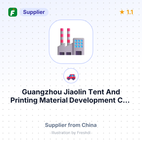 Guangzhou Jiaolin Tent And Printing Material Development Co., Ltd. – summary card, no photo uploaded yet
