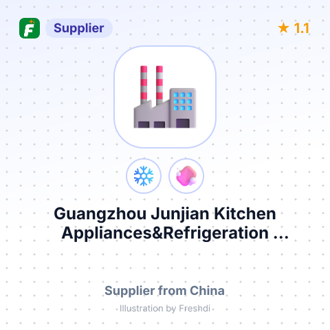 Guangzhou Junjian Kitchen Appliances&Refrigeration Equipment Co.Ltd – summary card, no photo uploaded yet