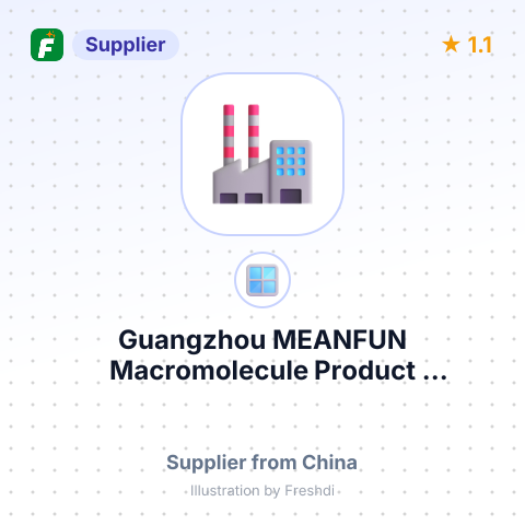 Guangzhou MEANFUN Macromolecule Product Manufacturing Co.,Ltd – summary card, no photo uploaded yet