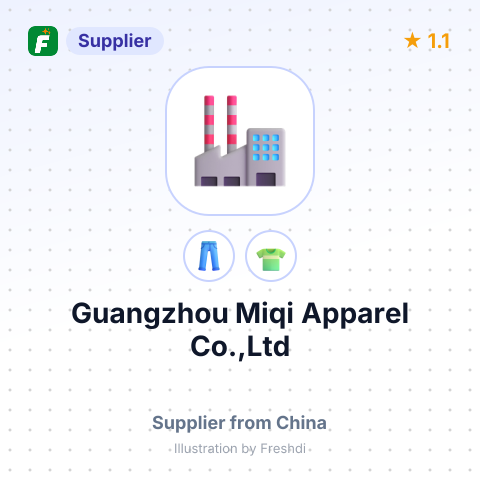 Guangzhou Miqi Apparel Co.,Ltd – summary card, no photo uploaded yet