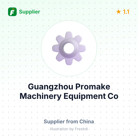 Guangzhou Promake Machinery Equipment Co – summary card, no photo uploaded yet